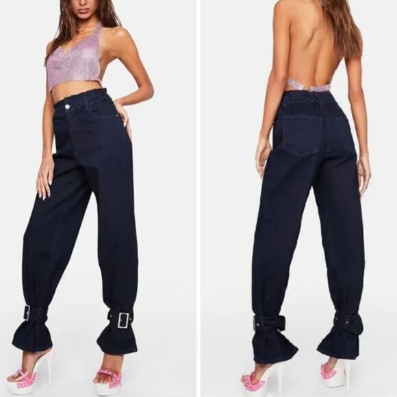 NEW WEWOREWHAT‎ PAPERBAG STRAIGHT ANKLE JEAN, 29 - Picture 1 of 16